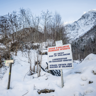 Paravalanche en zone d'arrĂȘt aux HouchesSite EPA du Bourgeat (N°001)@ONF RTM - 07/02/2022